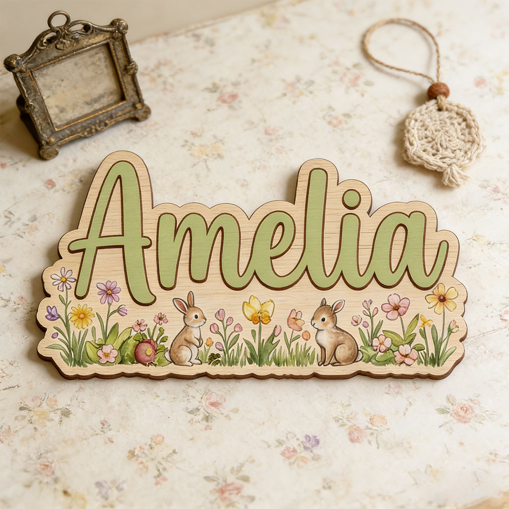 Personalized  'Two Bunnies Wil - Nursery recension och pris
