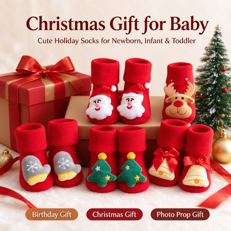 Kids Children Socks for Girls  - Unisex Baby Socks Non Slip recension och pris