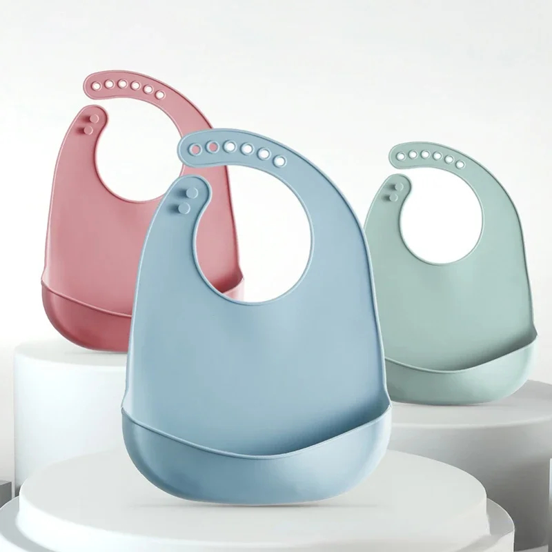 1/3pcs Baby Bib Adjustable Wat - Waterproof Baby Bibs Silicone recension och pris