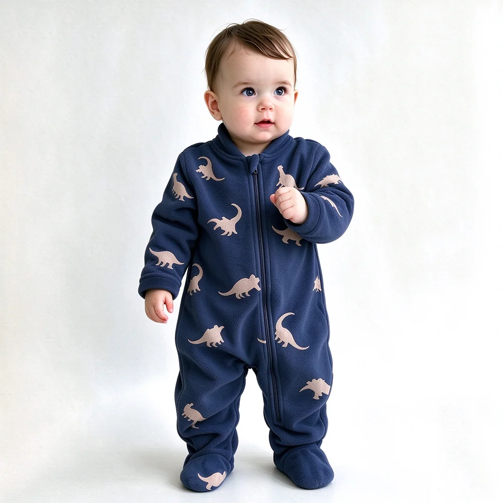 Soft Warm Baby Fleece Onesie C - Cotton Baby Onesies Zipper recension och pris