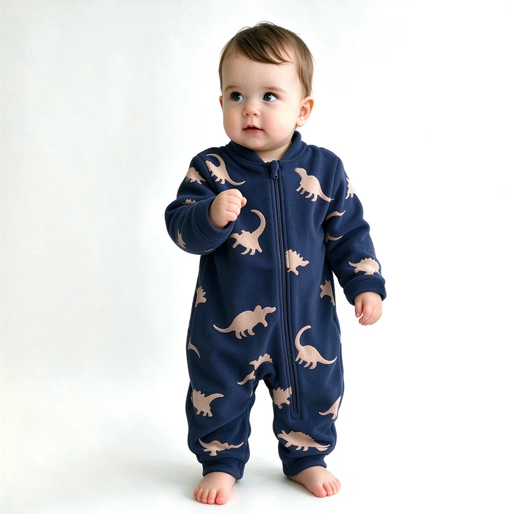 Soft Warm Baby Fleece Onesie C - Cotton Baby Onesies Zipper recension och pris