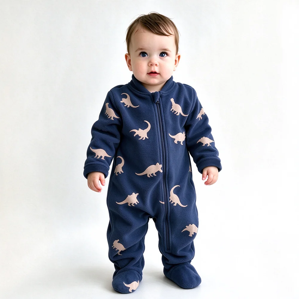 Soft Warm Baby Fleece Onesie C - Cotton Baby Onesies Zipper recension och pris