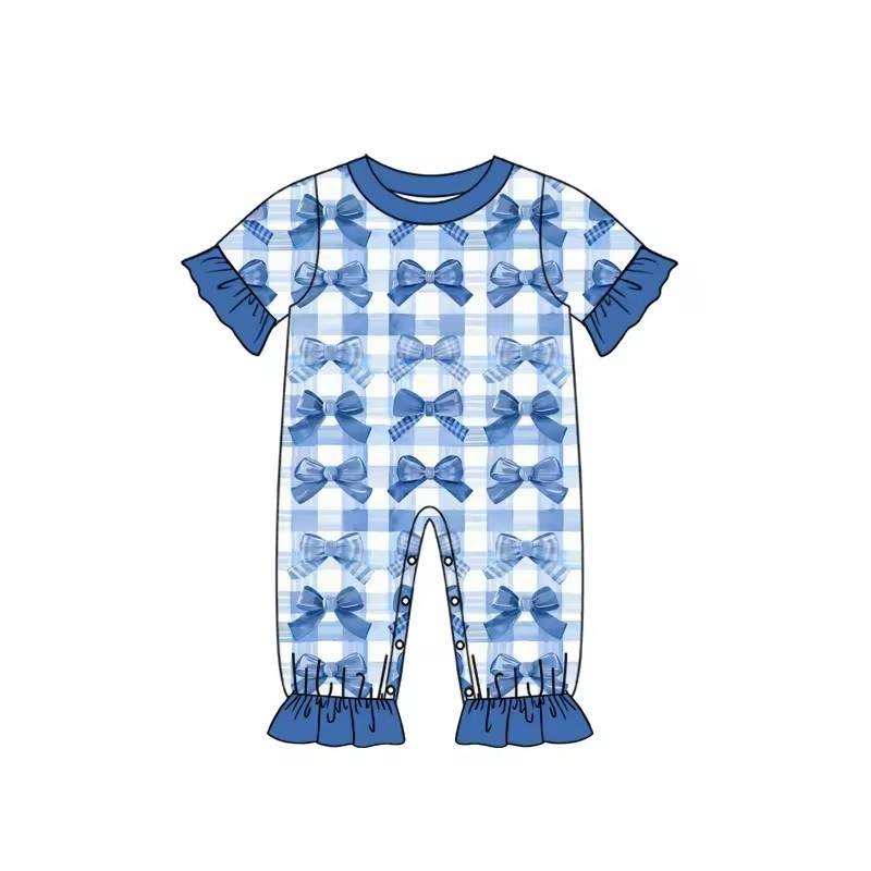 New Born Baby Girl Bow Pattern - Cotton Baby Onesies Zipper recension och pris
