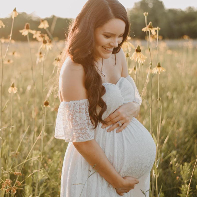Pregnant Women Off Shoulder Ru - Maternity Wear recension och pris