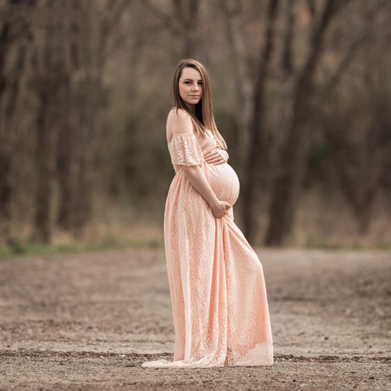 Pregnant Women Off Shoulder Ru - Maternity Wear recension och pris