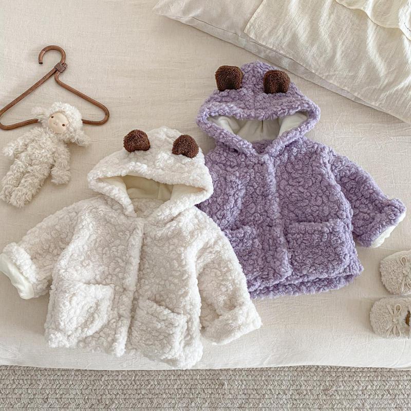 Infant Boy Girl Cute Bear Ears - Toddler Boy Winter Fleece Jacket recension och pris