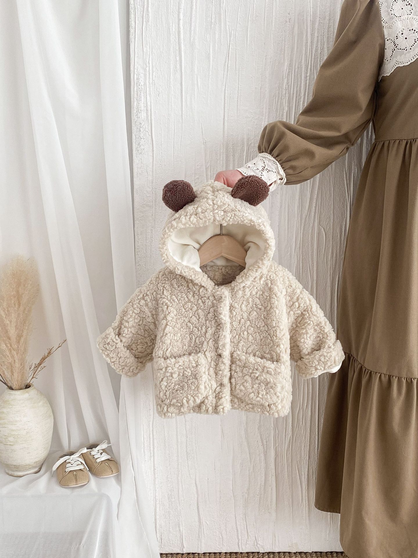 Infant Boy Girl Cute Bear Ears - Toddler Boy Winter Fleece Jacket recension och pris